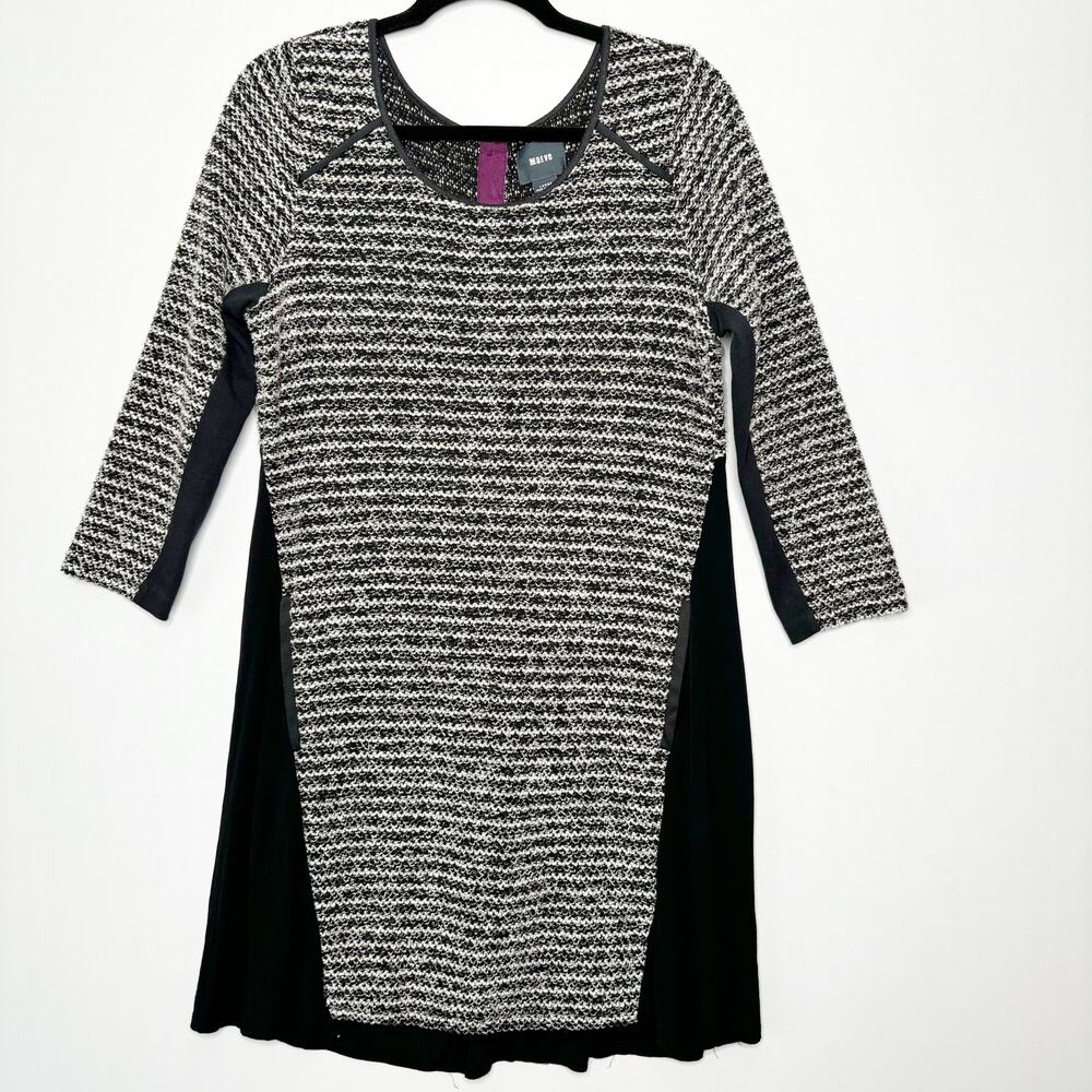 Maeve (Anthropologie) Boucle A-Line Dress Womens L Scoop Neck 3/4 Sleeve